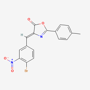 molecular formula C17H11BrN2O4 B4582670 4-(4-bromo-3-nitrobenzylidene)-2-(4-methylphenyl)-1,3-oxazol-5(4H)-one 