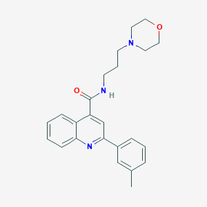 molecular formula C24H27N3O2 B458272 2-(3-methylphenyl)-N-(3-morpholin-4-ylpropyl)quinoline-4-carboxamide 