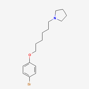 molecular formula C16H24BrNO B4582723 1-[6-(4-溴苯氧基)己基]吡咯烷 