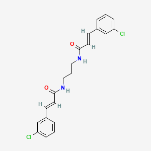 molecular formula C21H20Cl2N2O2 B4582724 N,N'-1,3-丙二酰双[3-(3-氯苯基)丙烯酰胺] 