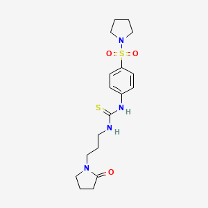 molecular formula C18H26N4O3S2 B4582727 N-[3-(2-氧代-1-吡咯烷基)丙基]-N'-[4-(1-吡咯烷基磺酰基)苯基]硫脲 