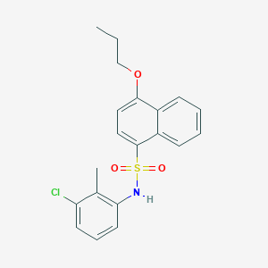 molecular formula C20H20ClNO3S B4582734 N-(3-chloro-2-methylphenyl)-4-propoxy-1-naphthalenesulfonamide 