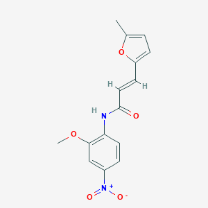 molecular formula C15H14N2O5 B458275 N-{4-nitro-2-methoxyphenyl}-3-(5-methyl-2-furyl)acrylamide 