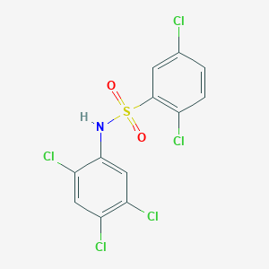 molecular formula C12H6Cl5NO2S B4582750 2,5-dichloro-N-(2,4,5-trichlorophenyl)benzenesulfonamide 