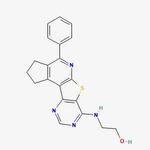 molecular formula C20H18N4OS B4582765 2-[(4-苯基-2,3-二氢-1H-环戊[4',5']吡啶并[3',2':4,5]噻吩并[3,2-d]嘧啶-7-基)氨基]乙醇 