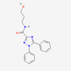 molecular formula C18H18N4O2 B4582781 N-(3-hydroxypropyl)-1,5-diphenyl-1H-1,2,4-triazole-3-carboxamide 