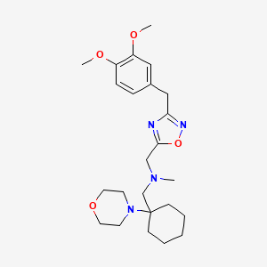 molecular formula C24H36N4O4 B4582782 1-[3-(3,4-dimethoxybenzyl)-1,2,4-oxadiazol-5-yl]-N-methyl-N-{[1-(4-morpholinyl)cyclohexyl]methyl}methanamine 