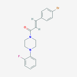 molecular formula C19H18BrFN2O B458279 1-[3-(4-Bromophenyl)acryloyl]-4-(2-fluorophenyl)piperazine 