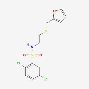 molecular formula C13H13Cl2NO3S2 B4582798 2,5-二氯-N-{2-[(2-呋喃甲基)硫代]乙基}苯磺酰胺 