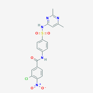 molecular formula C19H16ClN5O5S B458280 3-chloro-N-{4-[(2,6-dimethylpyrimidin-4-yl)sulfamoyl]phenyl}-4-nitrobenzamide 