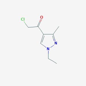 molecular formula C8H11ClN2O B4582804 2-chloro-1-(1-ethyl-3-methyl-1H-pyrazol-4-yl)ethanone 