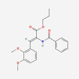 molecular formula C21H23NO5 B4582850 propyl 2-(benzoylamino)-3-(2,3-dimethoxyphenyl)acrylate 