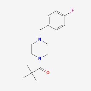 molecular formula C16H23FN2O B4582852 1-(2,2-dimethylpropanoyl)-4-(4-fluorobenzyl)piperazine 