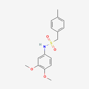 molecular formula C16H19NO4S B4582860 N-(3,4-dimethoxyphenyl)-1-(4-methylphenyl)methanesulfonamide 