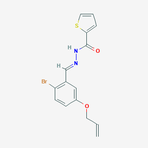 molecular formula C15H13BrN2O2S B458288 N'-[5-(allyloxy)-2-bromobenzylidene]-2-thiophenecarbohydrazide 