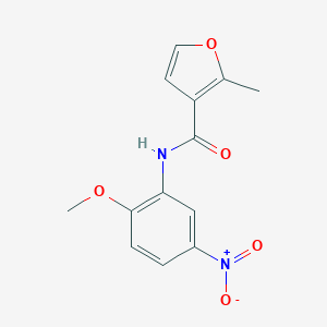 molecular formula C13H12N2O5 B458289 N-{5-nitro-2-methoxyphenyl}-2-methyl-3-furamide 