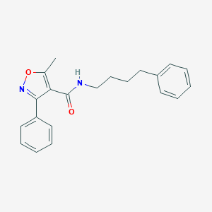 molecular formula C21H22N2O2 B458291 5-methyl-3-phenyl-N-(4-phenylbutyl)-4-isoxazolecarboxamide 