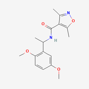 molecular formula C16H20N2O4 B4582919 N-[1-(2,5-dimethoxyphenyl)ethyl]-3,5-dimethyl-4-isoxazolecarboxamide 