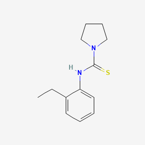 molecular formula C13H18N2S B4582937 N-(2-ethylphenyl)-1-pyrrolidinecarbothioamide 