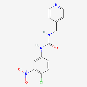 molecular formula C13H11ClN4O3 B4582944 N-(4-chloro-3-nitrophenyl)-N'-(4-pyridinylmethyl)urea 