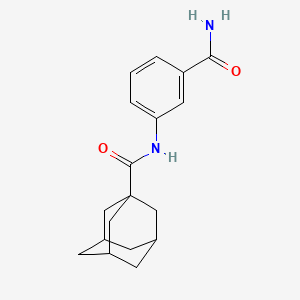 molecular formula C18H22N2O2 B4582954 N-[3-(氨基羰基)苯基]-1-金刚烷甲酰胺 