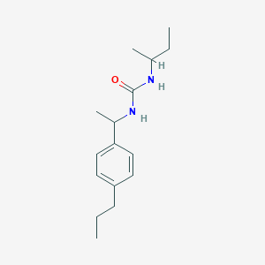 molecular formula C16H26N2O B4582976 N-(sec-butyl)-N'-[1-(4-propylphenyl)ethyl]urea 