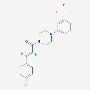 molecular formula C20H18BrF3N2O B458298 1-[3-(4-Bromophenyl)acryloyl]-4-[3-(trifluoromethyl)phenyl]piperazine 