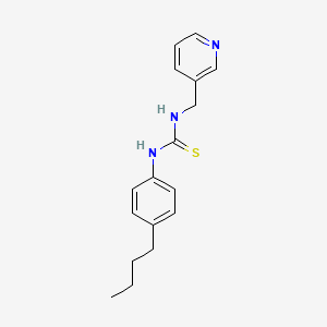 molecular formula C17H21N3S B4583001 N-(4-丁基苯基)-N'-(3-吡啶基甲基)硫脲 