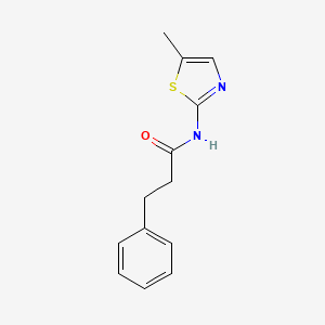 molecular formula C13H14N2OS B4583010 N-(5-methyl-1,3-thiazol-2-yl)-3-phenylpropanamide 