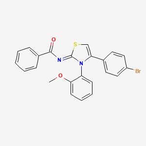 molecular formula C23H17BrN2O2S B4583023 N-[4-(4-bromophenyl)-3-(2-methoxyphenyl)-1,3-thiazol-2(3H)-ylidene]benzamide CAS No. 5251-14-9