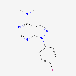 molecular formula C13H12FN5 B4583035 1-(4-fluorophenyl)-N,N-dimethyl-1H-pyrazolo[3,4-d]pyrimidin-4-amine 
