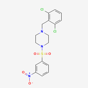 molecular formula C17H17Cl2N3O4S B4583046 1-(2,6-二氯苄基)-4-[(3-硝基苯基)磺酰基]哌嗪 