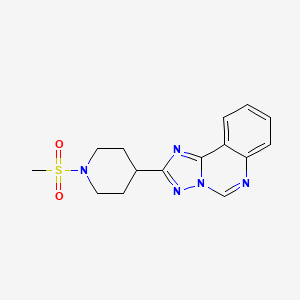 molecular formula C15H17N5O2S B4583054 [1,2,4]三唑并[1,5-c]喹唑啉-2-[1-(甲基磺酰基)-4-哌啶基] 