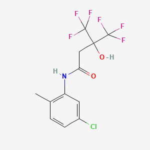 molecular formula C12H10ClF6NO2 B4583093 N-(5-氯-2-甲基苯基)-4,4,4-三氟-3-羟基-3-(三氟甲基)丁酰胺 