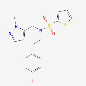 molecular formula C17H18FN3O2S2 B4583102 N-[2-(4-氟苯基)乙基]-N-[(1-甲基-1H-吡唑-5-基)甲基]-2-噻吩磺酰胺 