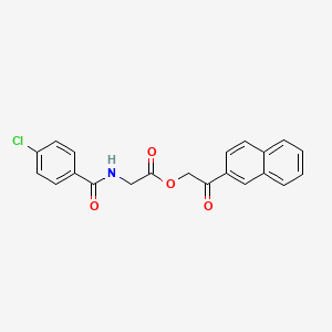 molecular formula C21H16ClNO4 B4583113 2-(2-萘基)-2-氧代乙基N-(4-氯苯甲酰)甘氨酸酯 