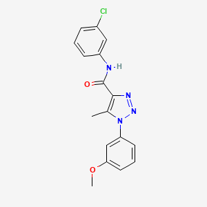 molecular formula C17H15ClN4O2 B4583129 N-(3-chlorophenyl)-1-(3-methoxyphenyl)-5-methyl-1H-1,2,3-triazole-4-carboxamide 