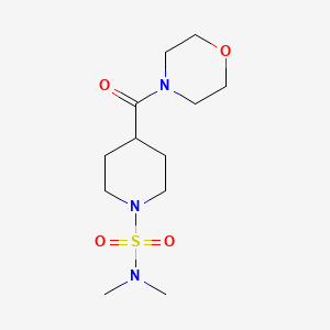 molecular formula C12H23N3O4S B4583137 N,N-dimethyl-4-(4-morpholinylcarbonyl)-1-piperidinesulfonamide 