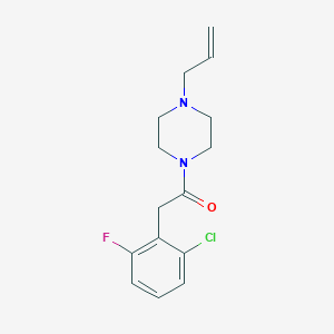 molecular formula C15H18ClFN2O B4583138 1-烯丙基-4-[(2-氯-6-氟苯基)乙酰基]哌嗪 