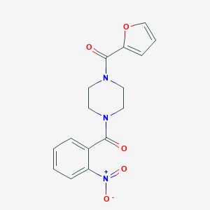 molecular formula C16H15N3O5 B458316 1-(2-Furoyl)-4-(2-nitrobenzoyl)piperazine 