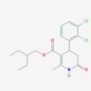 molecular formula C19H23Cl2NO3 B4583223 2-乙基丁基 4-(2,3-二氯苯基)-2-甲基-6-氧代-1,4,5,6-四氢-3-吡啶甲酸酯 