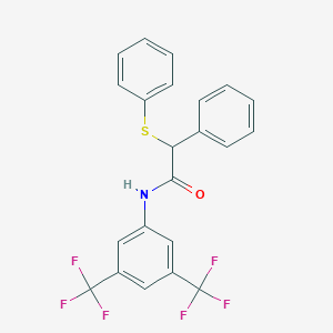 N-[3,5-bis(trifluoromethyl)phenyl]-2-phenyl-2-(phenylsulfanyl)acetamide
