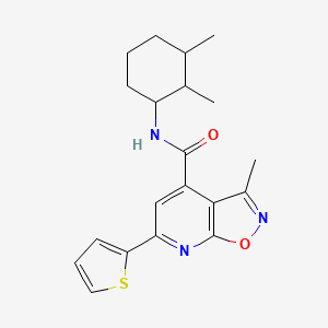 molecular formula C20H23N3O2S B4583257 N-(2,3-dimethylcyclohexyl)-3-methyl-6-(2-thienyl)isoxazolo[5,4-b]pyridine-4-carboxamide 