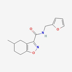 molecular formula C14H16N2O3 B4583302 N-(2-呋喃甲基)-5-甲基-4,5,6,7-四氢-1,2-苯并异恶唑-3-甲酰胺 