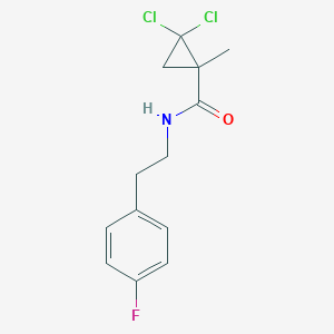 2,2-dichloro-N-[2-(4-fluorophenyl)ethyl]-1-methylcyclopropanecarboxamide