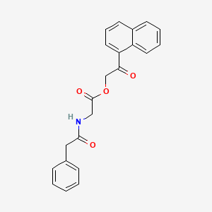 molecular formula C22H19NO4 B4583322 2-(1-naphthyl)-2-oxoethyl N-(phenylacetyl)glycinate 