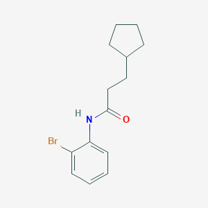 molecular formula C14H18BrNO B458334 N-(2-bromophenyl)-3-cyclopentylpropanamide 