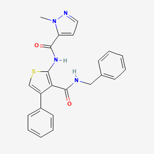 molecular formula C23H20N4O2S B4583376 N-{3-[(benzylamino)carbonyl]-4-phenyl-2-thienyl}-1-methyl-1H-pyrazole-5-carboxamide 