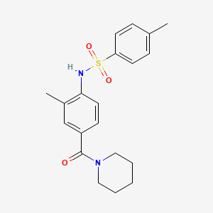 molecular formula C20H24N2O3S B4583378 4-methyl-N-[2-methyl-4-(1-piperidinylcarbonyl)phenyl]benzenesulfonamide 