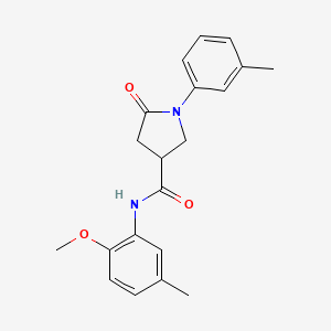 N-(2-methoxy-5-methylphenyl)-1-(3-methylphenyl)-5-oxo-3-pyrrolidinecarboxamide